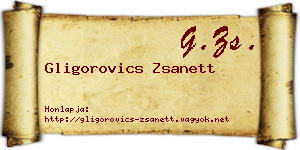 Gligorovics Zsanett névjegykártya